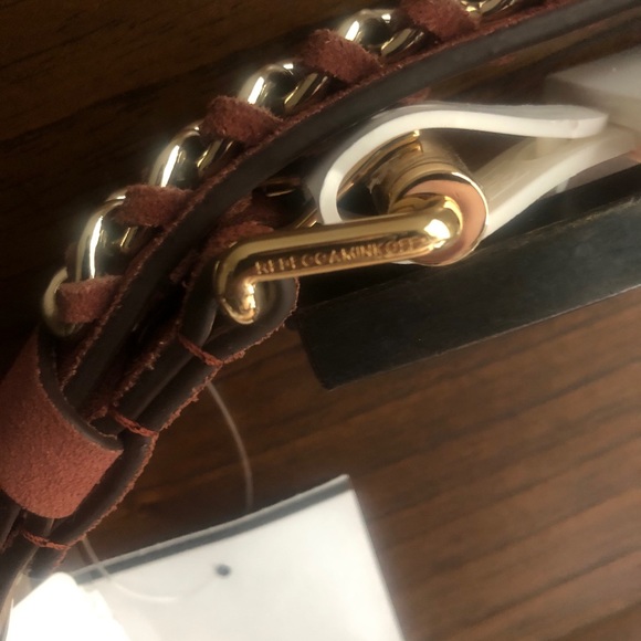 Rebecca Minkoff soft suede brown chain belt, NWT! main image 10